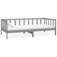 Divano Letto con Materasso 90x200 cm Grigio in Legno di Pino cod mxl 65083