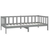 Divano Letto con Materasso 90x200 cm Grigio in Legno di Pino cod mxl 73864