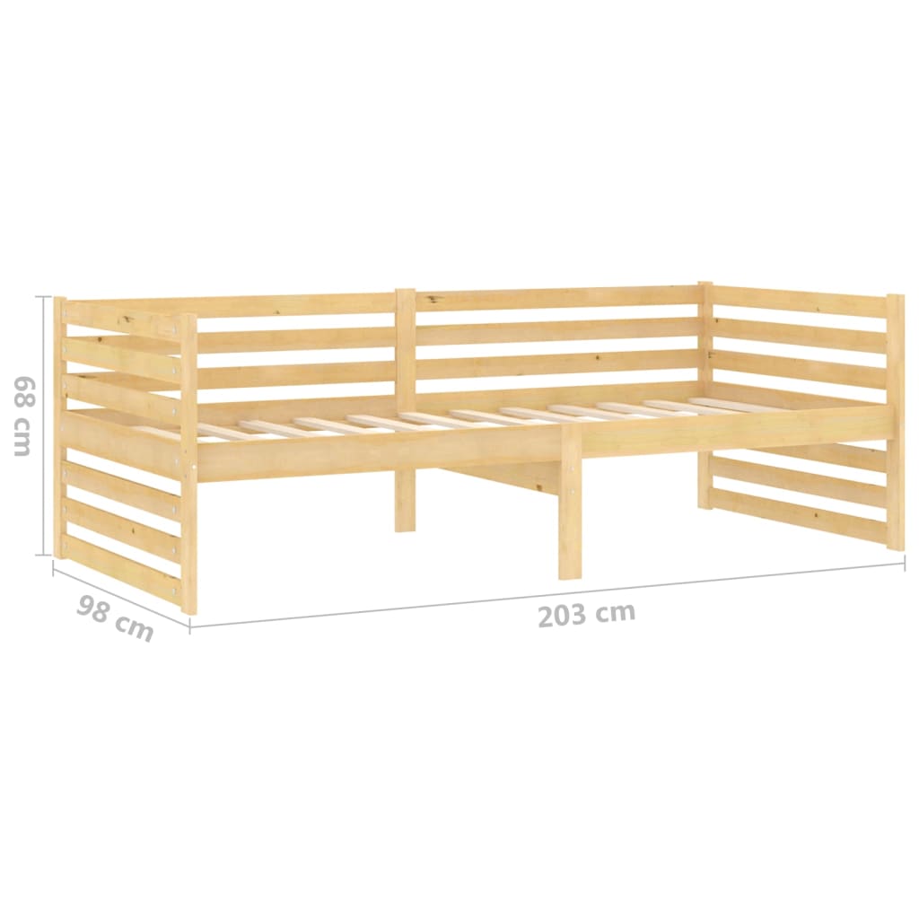 Divano Letto con Materasso 90x200 cm Legno Massello di Pino cod mxl 58963