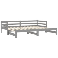 Dormeuse Estraibile 2x(90x200) cm Grigia in Legno di Pino cod mxl 64420