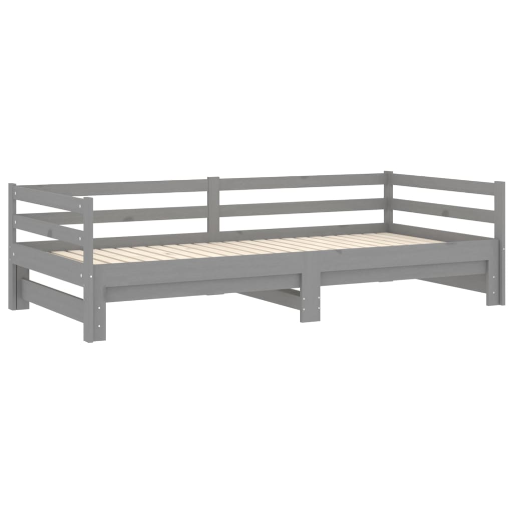 Dormeuse Estraibile 2x(90x200) cm Grigia in Legno di Pino cod mxl 64420