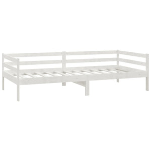 Divano Letto con Cassetti 90x200 cm Bianco in Massello di Pino cod mxl 63665