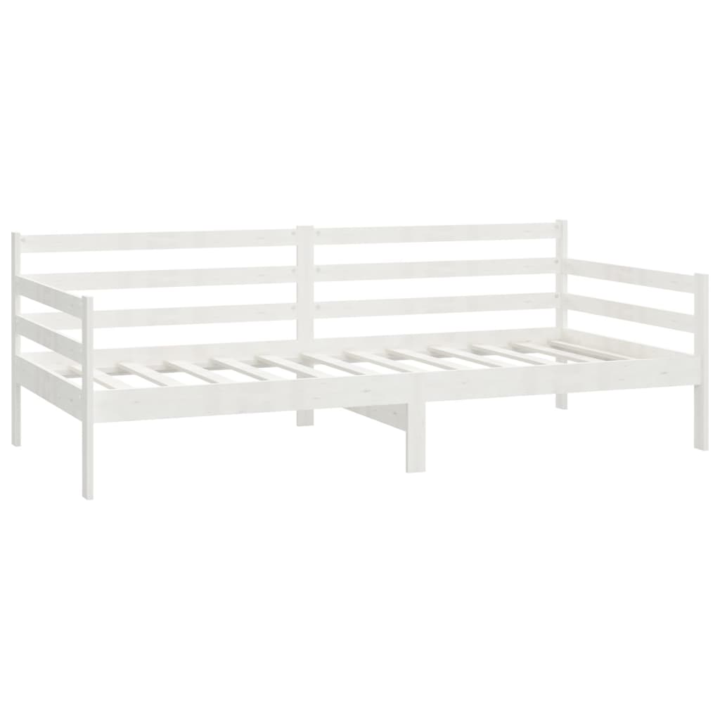 Divano Letto con Cassetti 90x200 cm Bianco in Massello di Pino cod mxl 58936