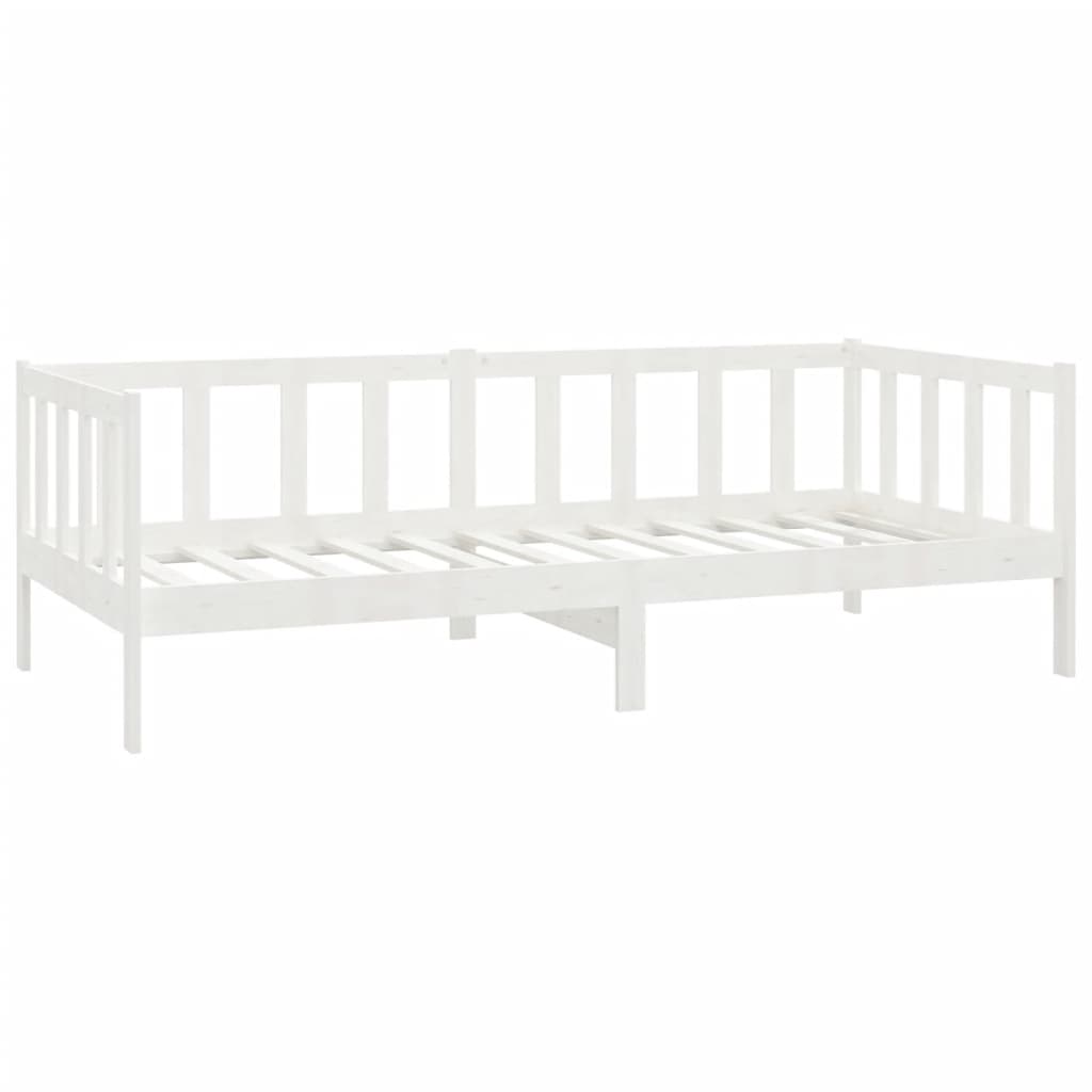 Divano Letto con Cassetti 90x200 cm Bianco in Massello di Pino cod mxl 65100