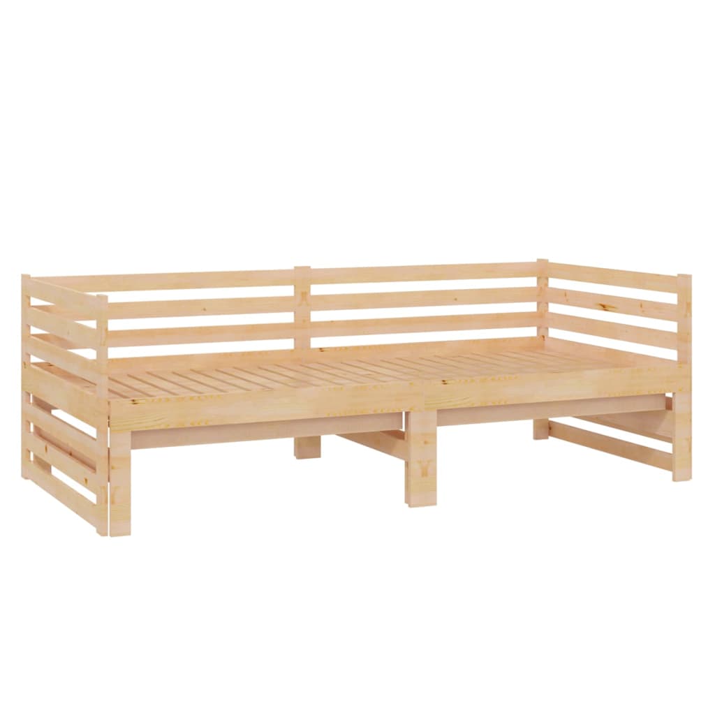 Dormeuse Estraibile 2x(90x200) cm in Legno Massello di Pino cod mxl 64503