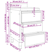 Mobiletti da Cucina Commerciale 3 pz in Acciaio Inossidabile 3083721