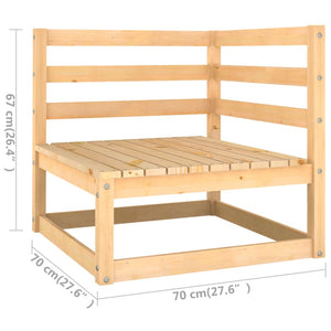 Set Salotto Giardino 7 pz Cuscini Antracite Legno Massello Pino 3083795