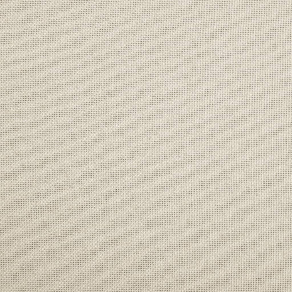 Sgabello con Contenitore Pieghevole Bianco Crema in Simil Lino 338764