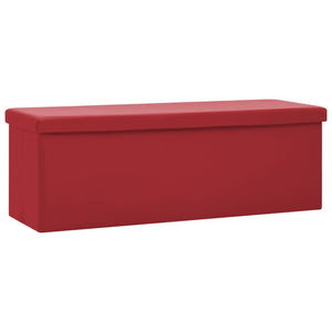 Panca Portaoggetti Pieghevole Rosso Vino in PVC 338800