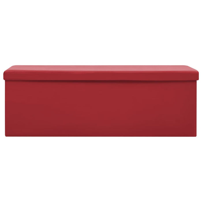 Panca Portaoggetti Pieghevole Rosso Vino in PVC