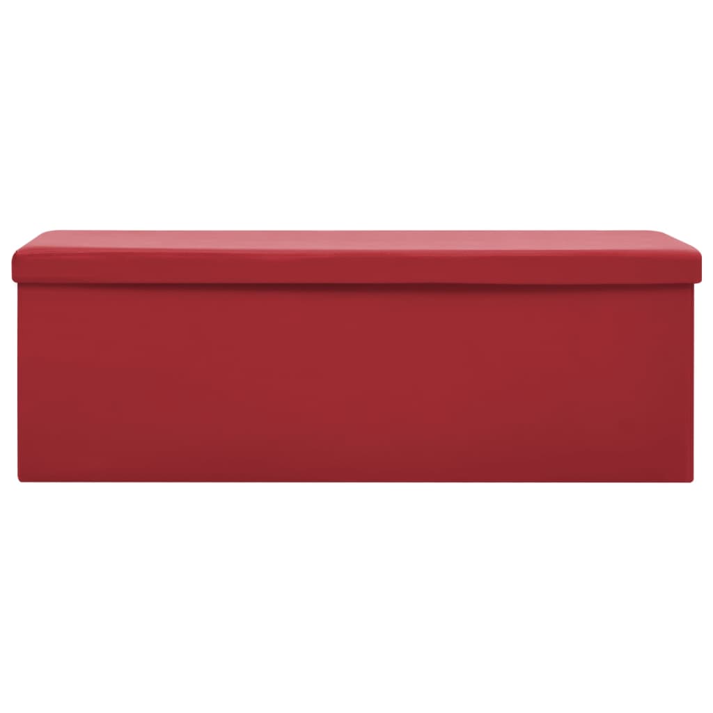 Panca Portaoggetti Pieghevole Rosso Vino in PVC 338800