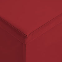 Panca Portaoggetti Pieghevole Rosso Vino in PVC