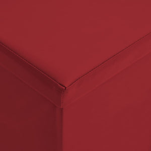 Panca Portaoggetti Pieghevole Rosso Vino in PVC 338800