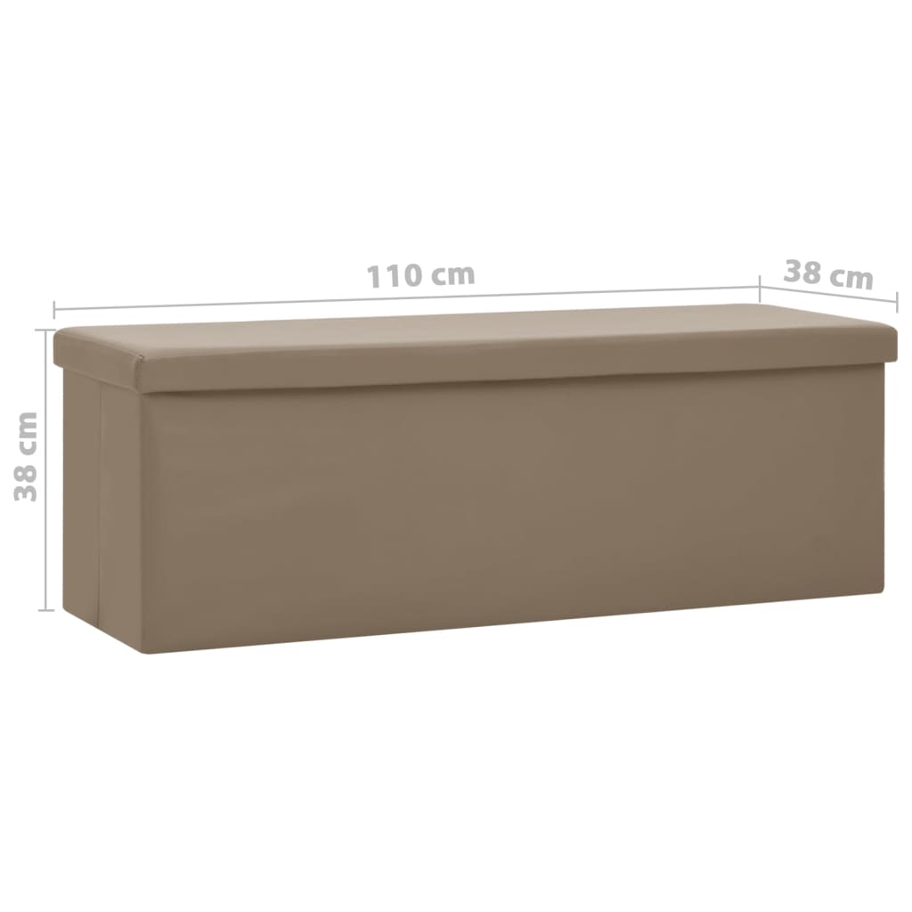 Panca Portaoggetti Pieghevole Cappuccino in PVC cod 12401