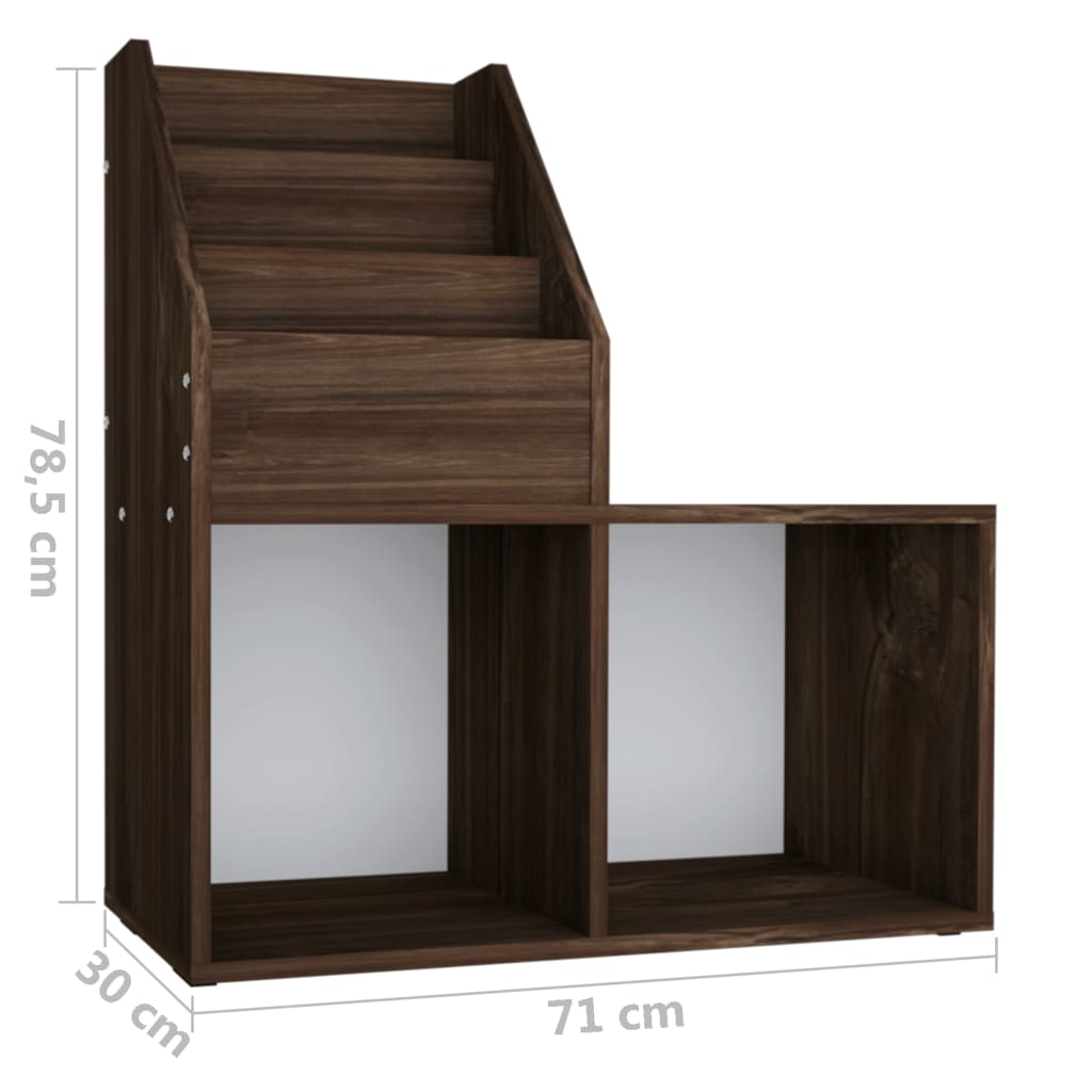 Portariviste per Bambini Rovere Fumo 71x30x78,5 cm Truciolato cod mxl 65339