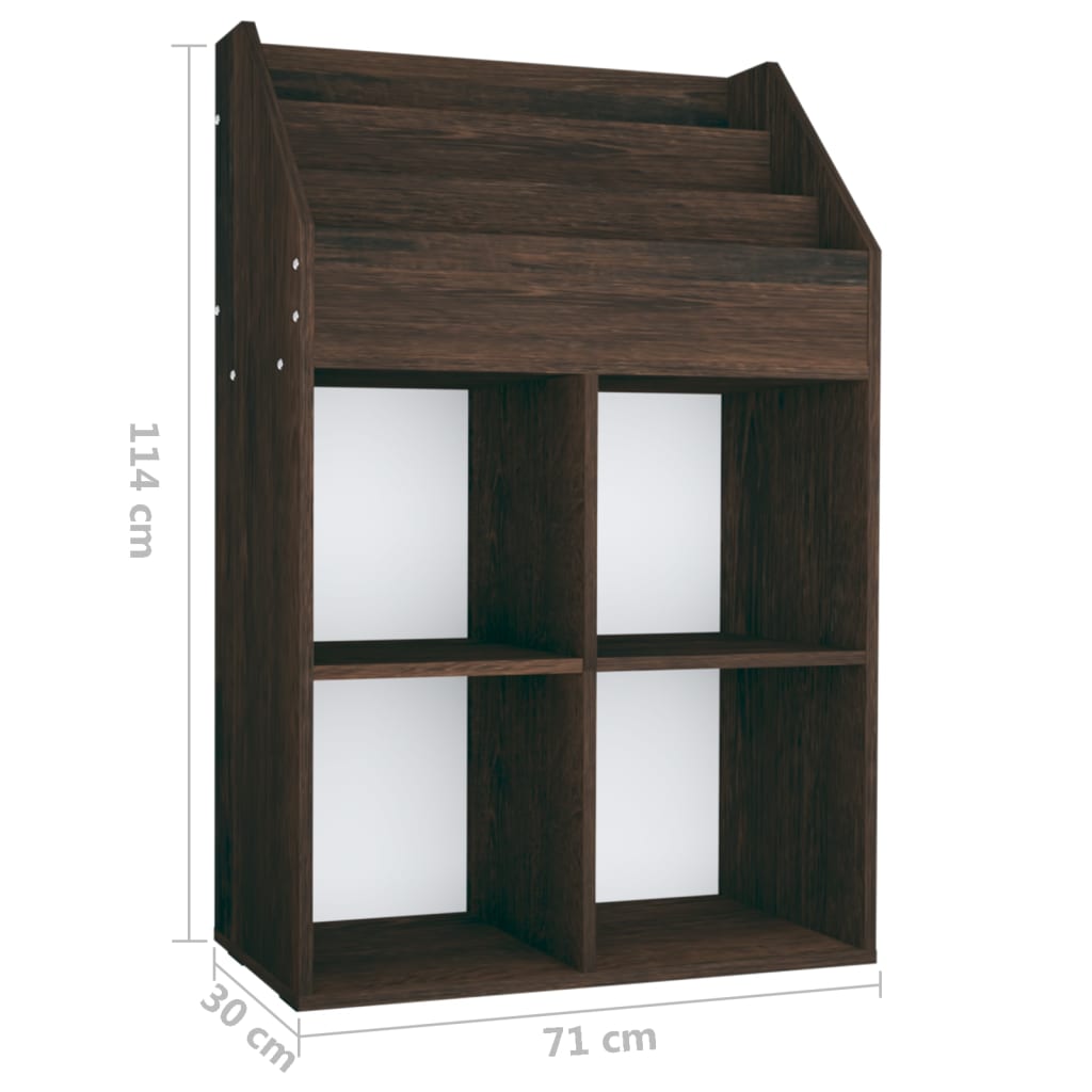 Portariviste per Bambini Rovere Fumo 71x30x114 cm Truciolato cod mxl 60934