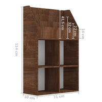 Portariviste per Bambini Rovere Marrone 71x30x114cm Legno 339535