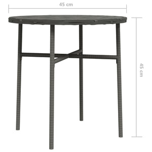 Tavolino da Tè Grigio 45 cm in Polyrattan 317176
