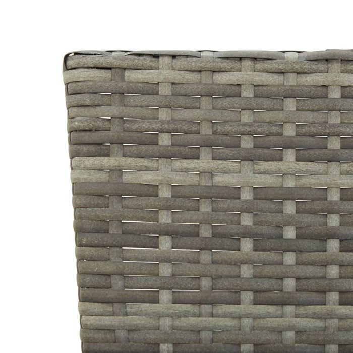 Panca da Giardino con Cuscini Grigi 176 cm in Polyrattan 317183