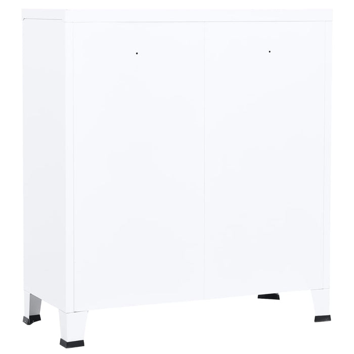 Armadio Classificatore Industriale Bianco 90x40x100 cm Acciaio 339624