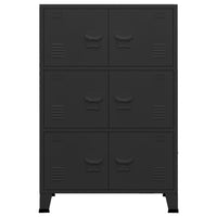 Armadio Classificatore Industriale Nero 75x40x115 cm in Metallo 339628