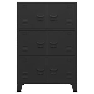 Armadio Classificatore Industriale Nero 75x40x115 cm in Metallo 339628