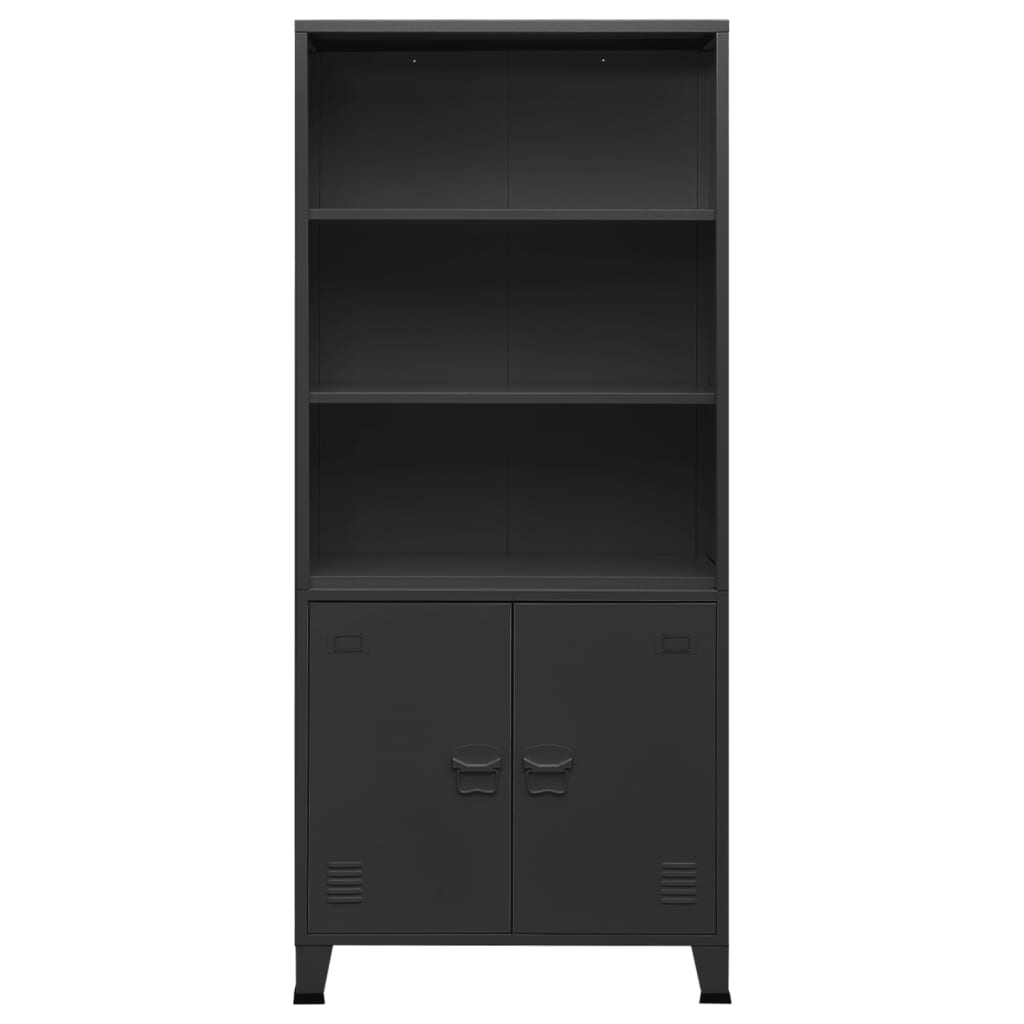 Libreria Industriale Antracite 80x32x180 cm in Acciaio 339633