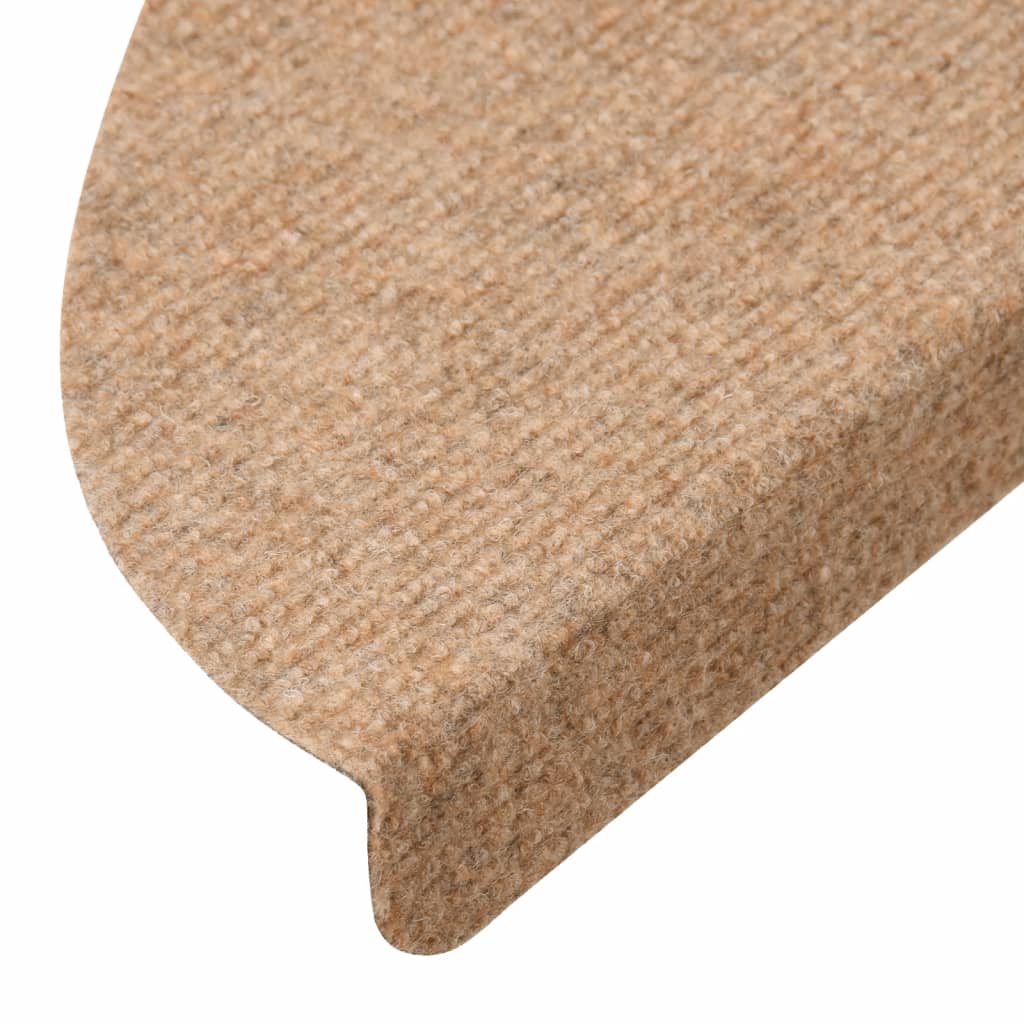 Tappeti Adesivi per Scale 15 pz 56x17x3 cm Beige 136388