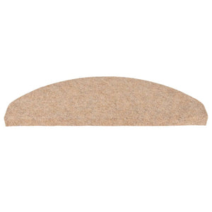 Tappetini Autoadesivi per Scale 15 pz 65x22,5x3,5 cm Beige 136394