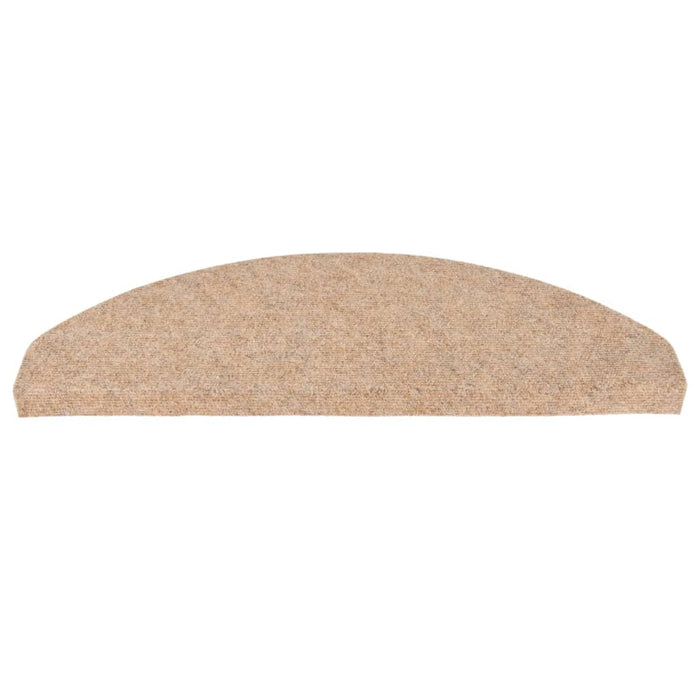 Tappetini Autoadesivi per Scale 15 pz 65x22,5x3,5 cm Beige 136394