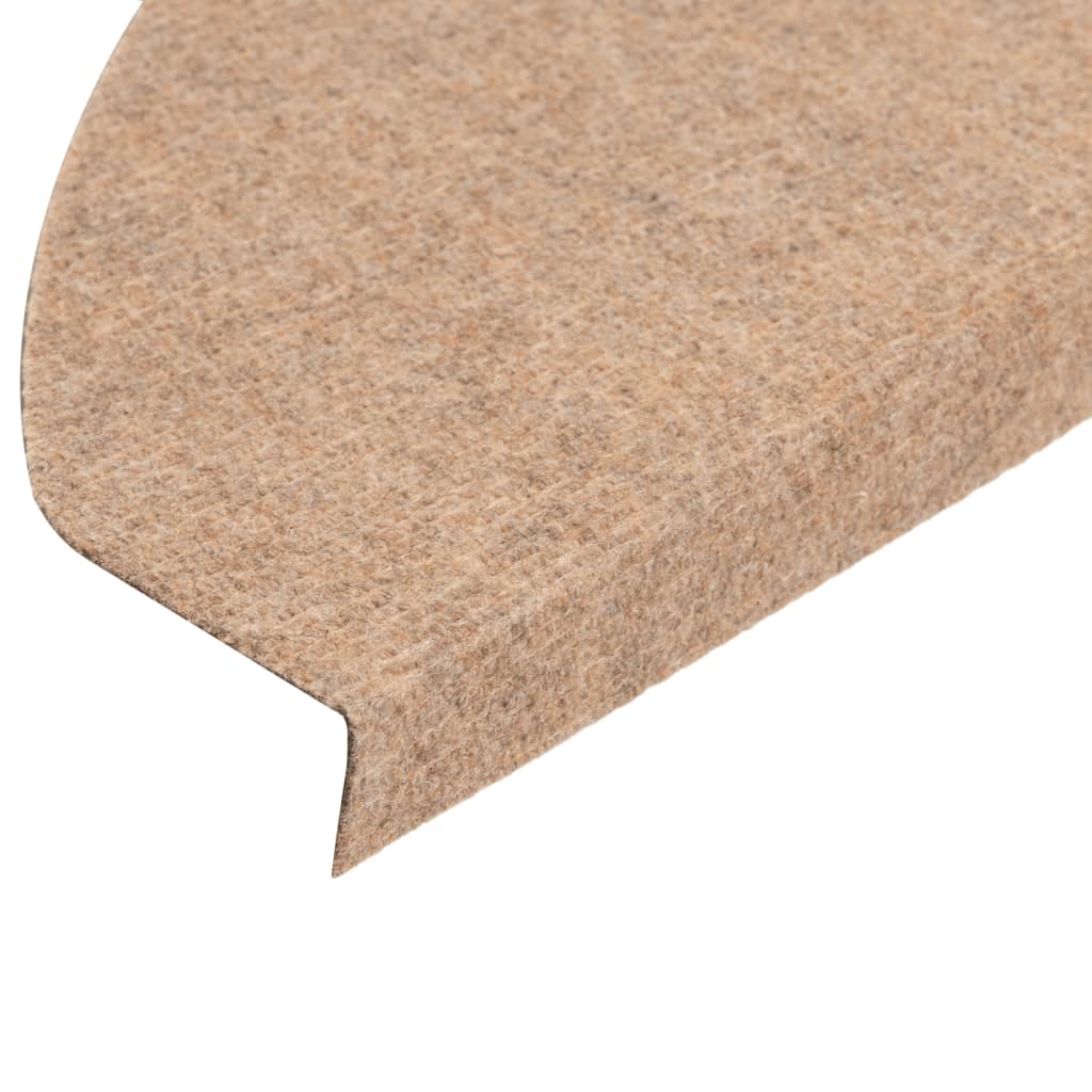 Tappetini Autoadesivi per Scale 15 pz 65x22,5x3,5 cm Beige 136394