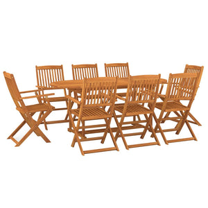 Set da Pranzo da Giardino 9 pz in Legno Massello di Acacia 3086971