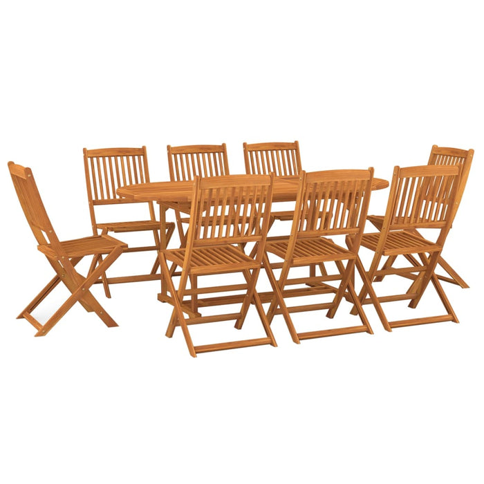 Set Pranzo da Giardino 9 pz in Legno Massello di Acacia cod mxl 42183