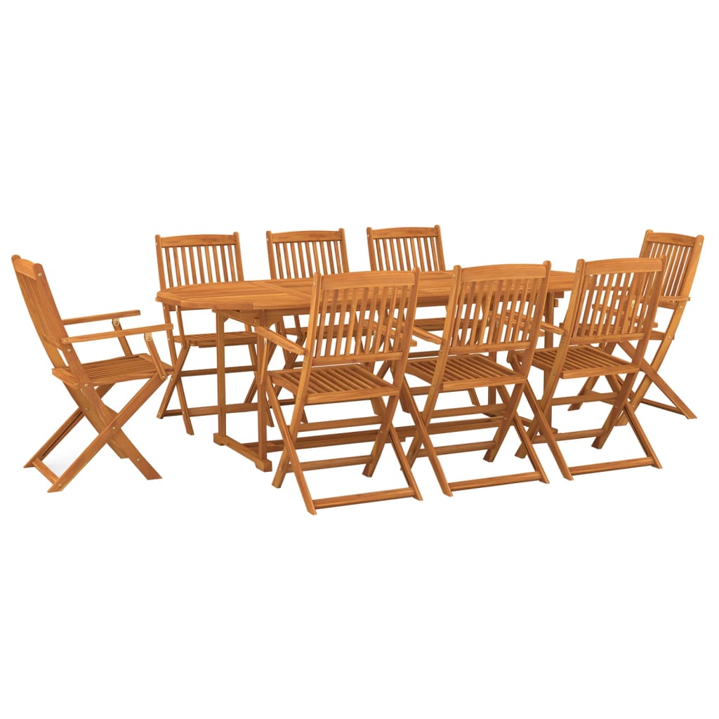 Set Pranzo da Giardino 9 pz in Legno Massello di Acacia cod mxl 35045