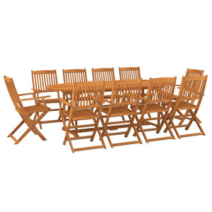 Set Pranzo da Giardino 11 pz in Legno Massello di Acacia cod mxl 35046