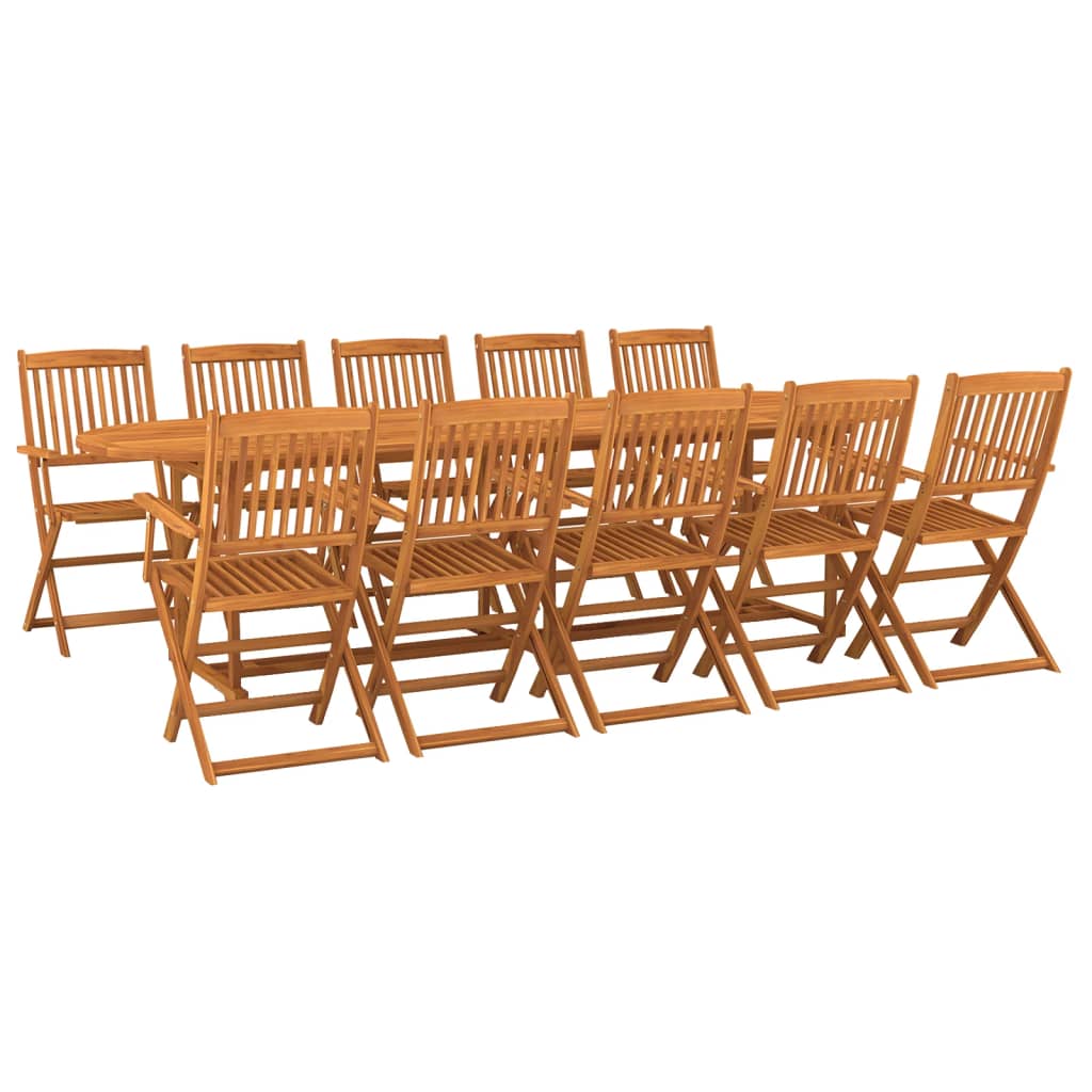 Set Pranzo da Giardino 11 pz in Legno Massello di Acacia cod mxl 34924