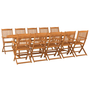 Set Pranzo da Giardino 11 pz in Legno Massello di Acacia cod mxl 34924