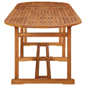 Set Pranzo da Giardino 11 pz in Legno Massello di Acacia cod mxl 34924