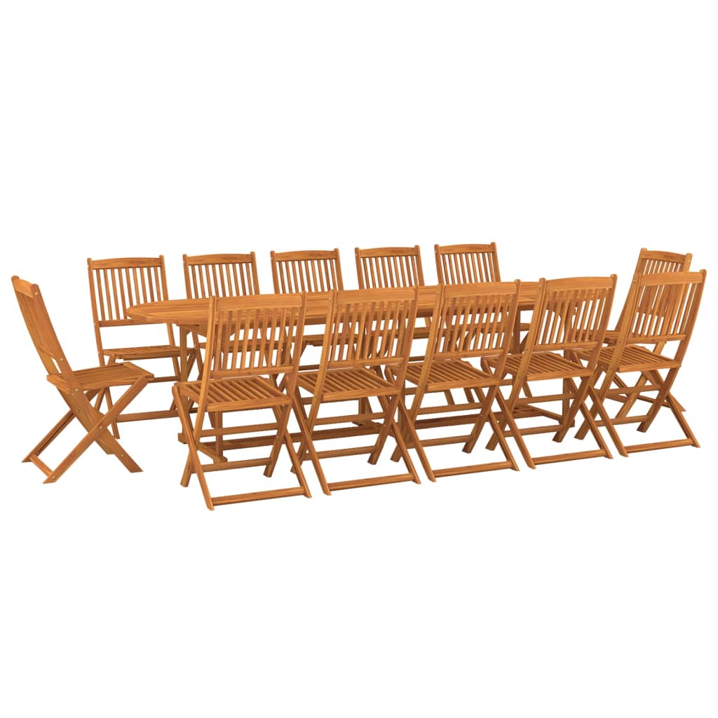 Set Pranzo da Giardino 13 pz in Legno Massello di Acacia cod mxl 34926