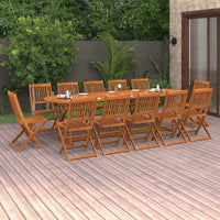 Set Pranzo da Giardino 13 pz in Legno Massello di Acacia cod mxl 34926