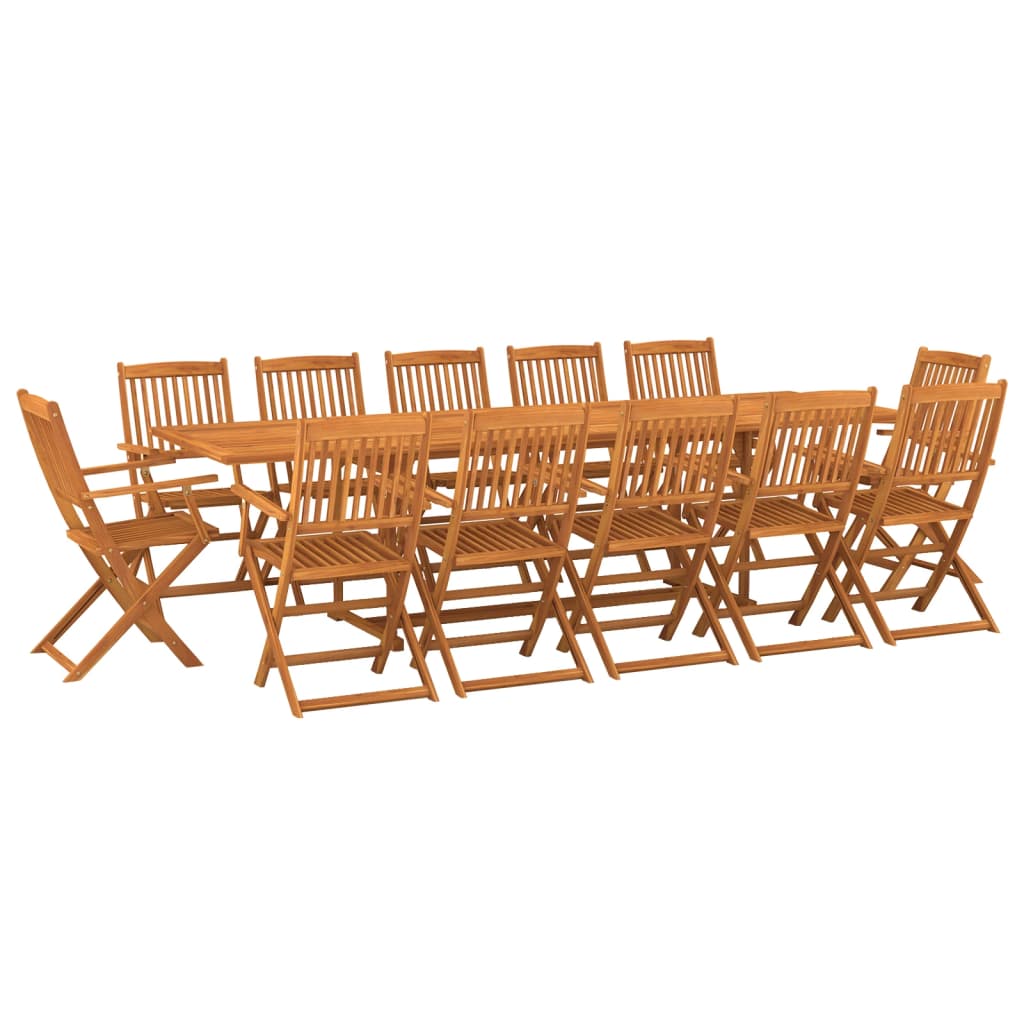 Set Pranzo da Giardino 13 pz in Legno Massello di Acacia cod mxl 34820