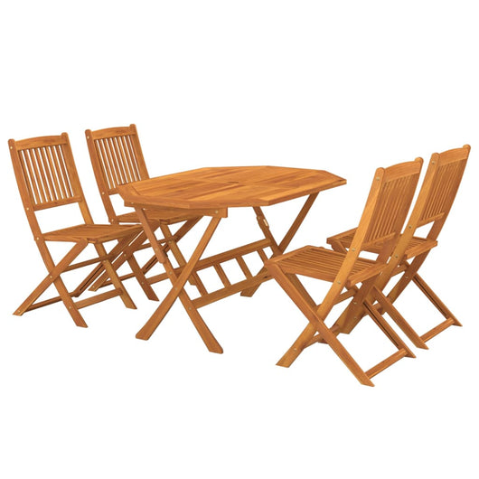 Set da Pranzo da Giardino 5 pz in Legno Massello di Acacia cod mxl 52457