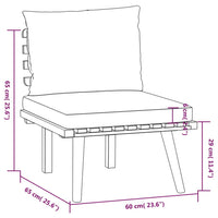 Set Divani da Giardino 6 pz con Cuscini in Massello di Acacia 3087005