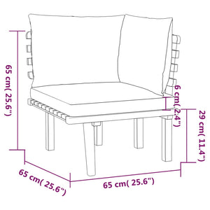 Set Divani da Giardino 7 pz con Cuscini in Massello di Acacia 3087006