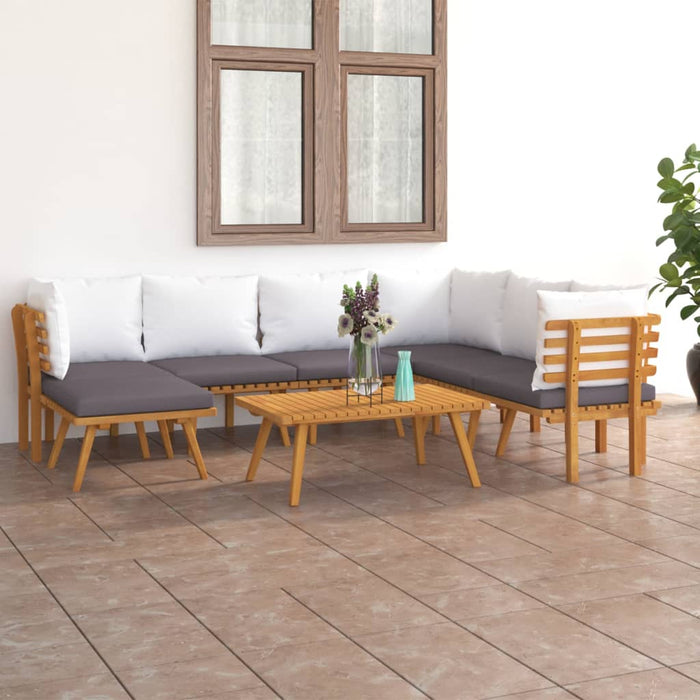 Set Divani da Giardino 8 pz con Cuscini in Massello di Acacia cod mxl 38196