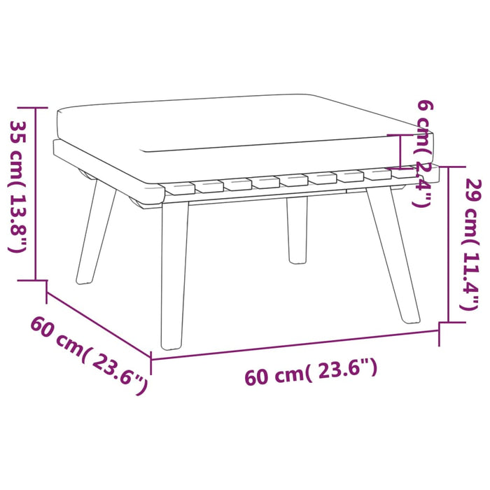 Set Divani da Giardino 4 pz con Cuscini in Massello di Acacia 3087029