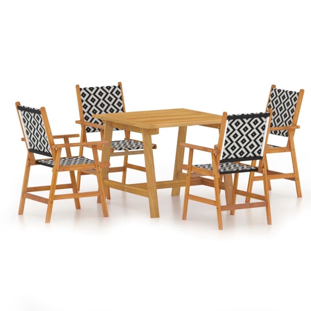 Set Mobili da Pranzo per Giardino 5 pz Legno Massello di Acacia 3087123