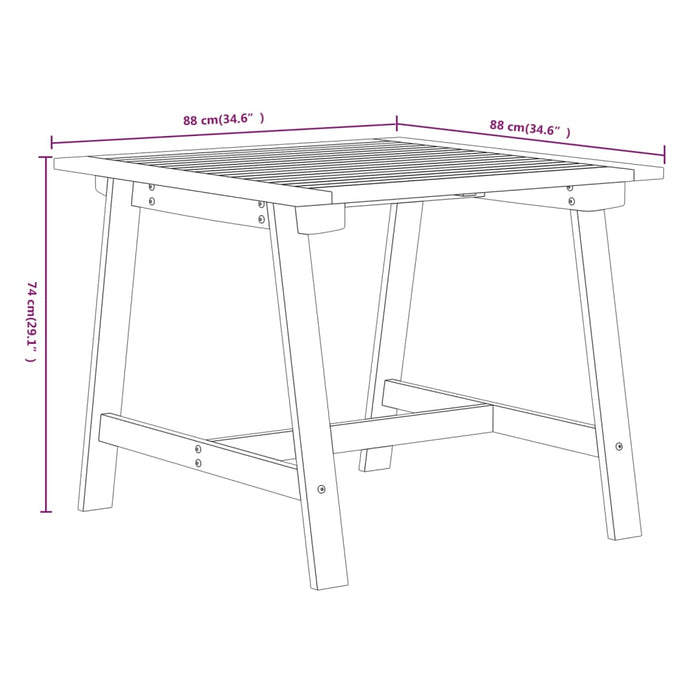 Set Mobili da Pranzo per Giardino 5 pz Legno Massello di Acacia 3087123