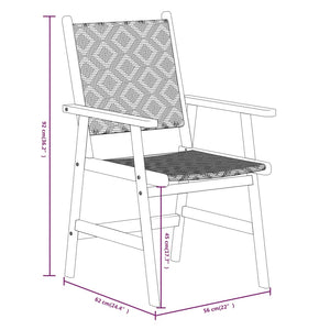 Set Mobili da Pranzo per Giardino 5 pz Legno Massello di Acacia 3087123