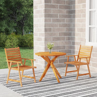 Set Mobili da Pranzo per Giardino 3 pz Legno Massello di Acacia cod mxl 40527